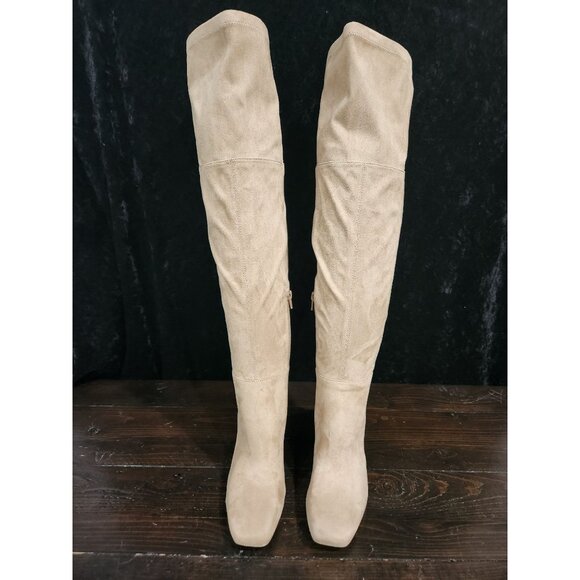 NEW bp Cali Fab Beige Over-the-Knee Block Heel Boots/Sz. 6.5M - Picture 4 of 9